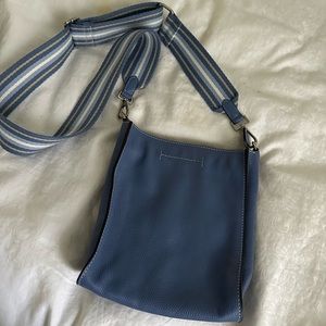 J. Jill Blue Leather Crossbody Bag